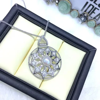 

NEW ARRIVAL S925 Silver Pendant Setting Mounting Pendant Findings and Component for Agate Edison Pearls Corals Jade Agate