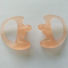 100 пар/лот) силикагель ушной наконечник Комплект среднего размера левый и правый телесный цвет