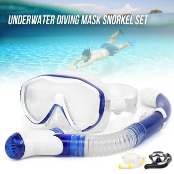 

Snorkeling Mask Snorkel Set Anti Fog Underwater Scuba Diving Silicone Tube Snorkel Mask Swimming Training Diving Snorkel Mask