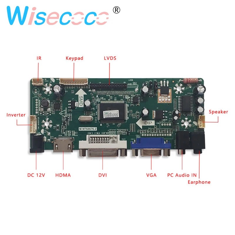 DVI VGA ЖК-плата контроллера с 14,9 дюймов LTA149B780F 1280x390 20pin 2CCFL подсветка ЖК-панели
