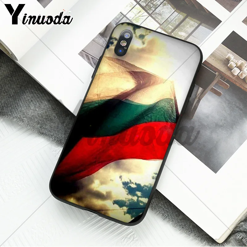 Мягкий чехол Yinuoda из ТПУ с изображением флага Болгарии для iPhone 8 7 6 6S Plus 5 цветов SE XR