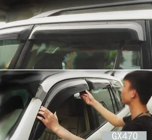 

4pcs Door Window Visor Deflector Rain Guard For Lexus GX470 2003-2009