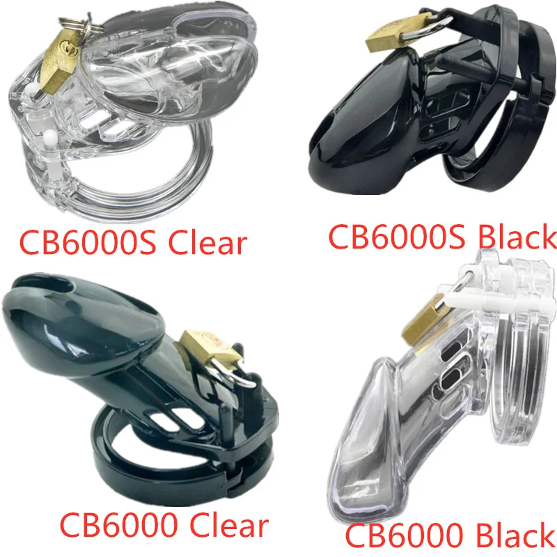 Прозрачное/черное пластиковое устройство верности CB6000S /CB6000 клетка на член замок