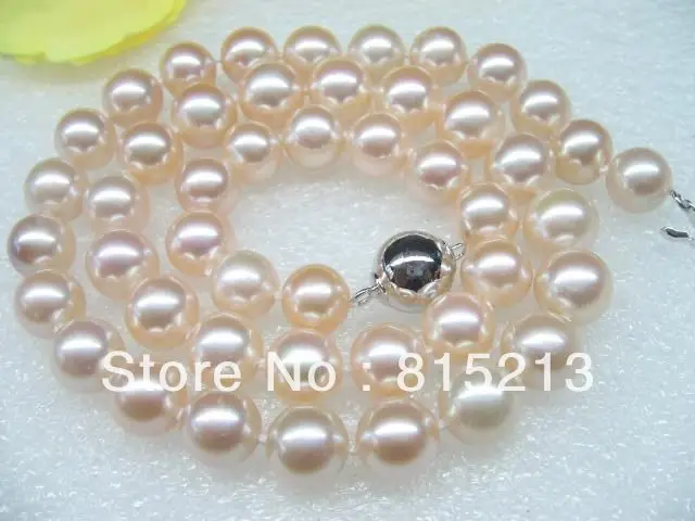

ddh00837 Stunning 8.5-9mm round natural freshwater pearl necklace free shipping