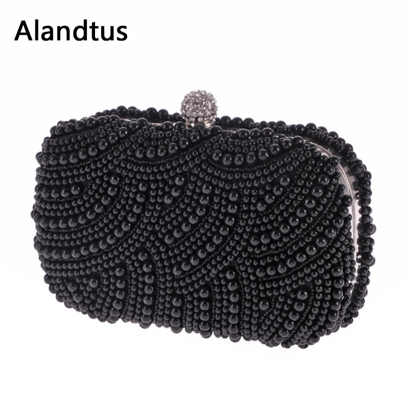 

Messenger Beaded For Women Evening Bag Imitation Pearl Shell Women Bag Shoulder Bags Diamonds Clutch Bag For Wedding