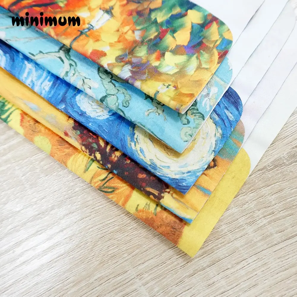 15pcs Retro oil painting Glasses Cloth Microfiber Clean Lens Dust Wiper Camera Screen Cleaner Soft Suede Deer skin flannelette (5)