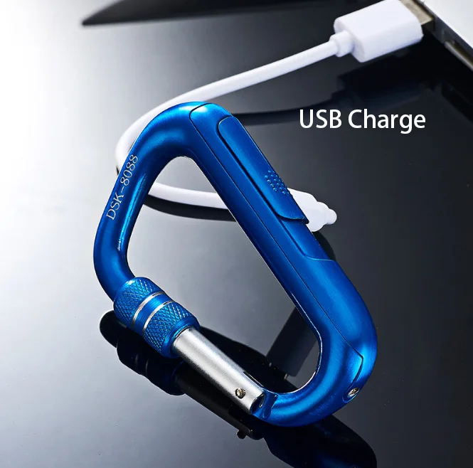 Вольфрамовая турбо зажигалка с USB для крепления скалолазания походов