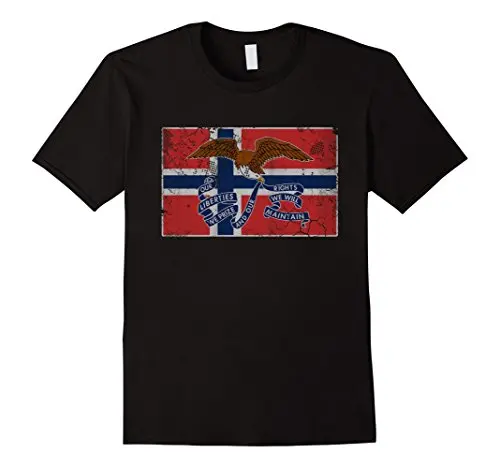 Men Hot Cheap Short Sleeve Male T-shirt Norwegian American shirt |