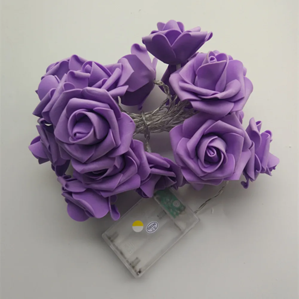 2m 20leds purple rose plus warm white led string lights