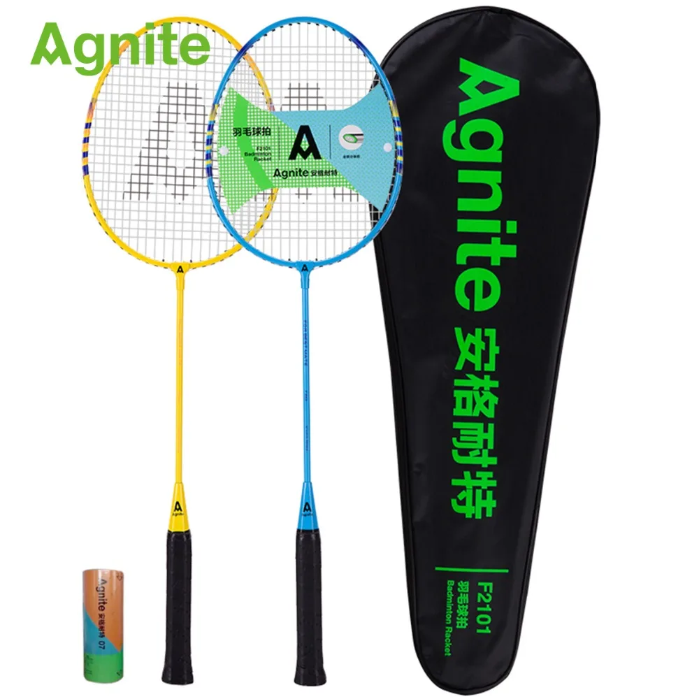 Agnite Ultralight fitness badminton racket double shot offensive pupils