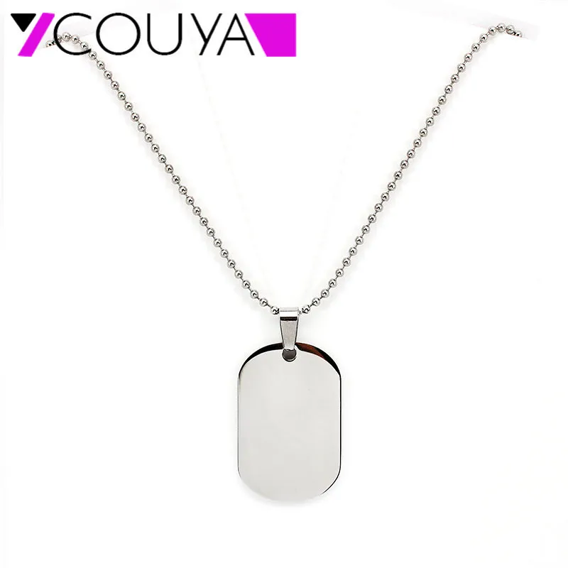 

COUYA 2018 Lovers Customizable Dogtag Can Laser A Variety Of Patterns Text Holiday Gifts Silver Stainless Steel Jewelry