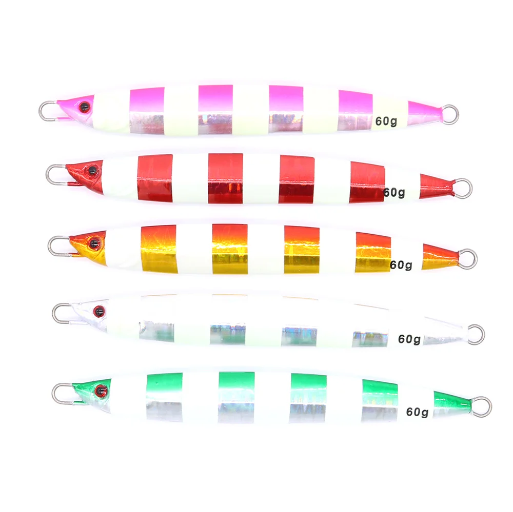 

CASTFUN 60g 80g 100g 150g 200g Knife Metal Jigging Lure Saltwater Fishing Lure Deep Sea Metal Jig