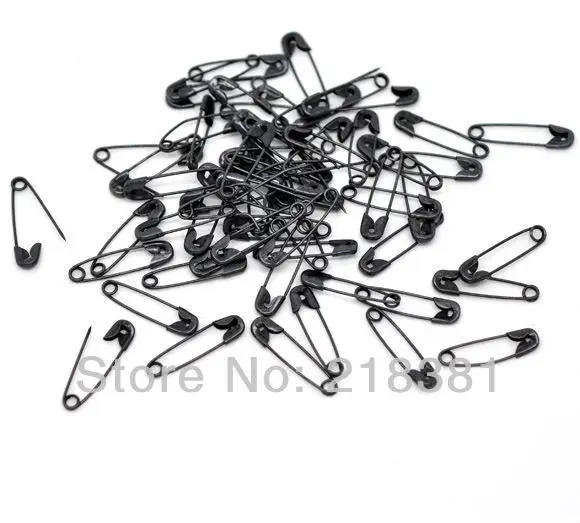 

1000Pcs Black Safety Pins Findings Fit Brooch/garment accessories 19x5mm
