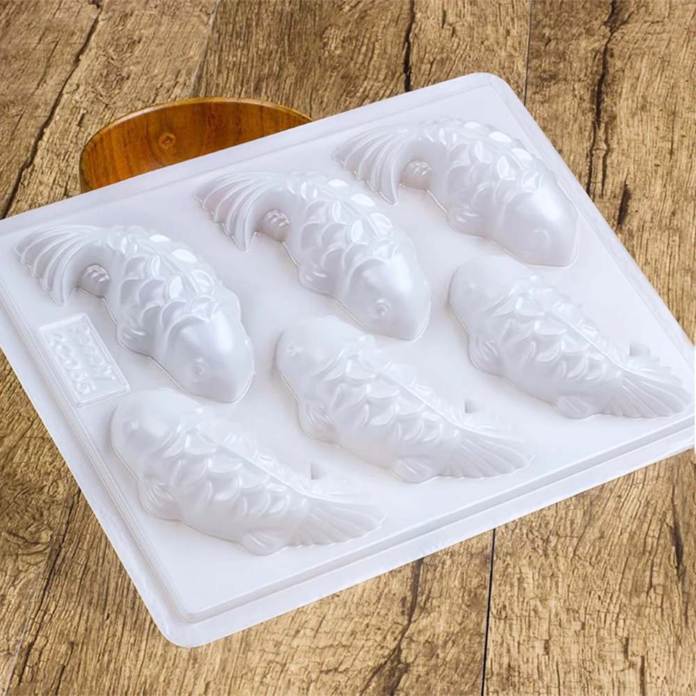 6 шт. рыбы Пластиковые 3D Торт шоколадная форма желе ручной работы Sugarcraft форма для выпечки
