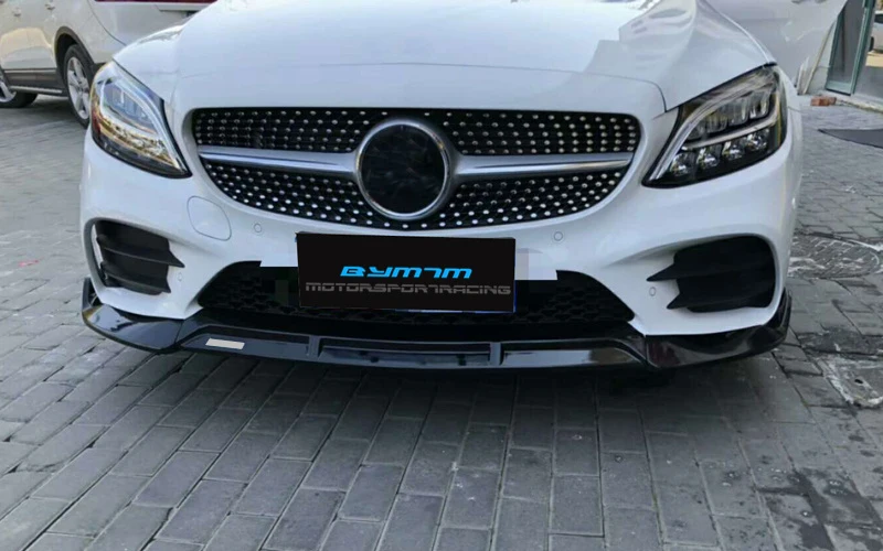 B Стиль PP материал бампер яркий черный передняя губа для BENZ C Класс W205 C180 C260 C300