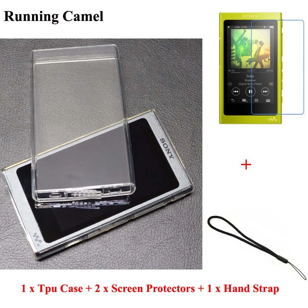 

Running Camel Soft TPU Case For Sony Walkman NW A45 A47 A35 A36 A37 Screen Protector Strap for Sony A35HN A36HN A37HN