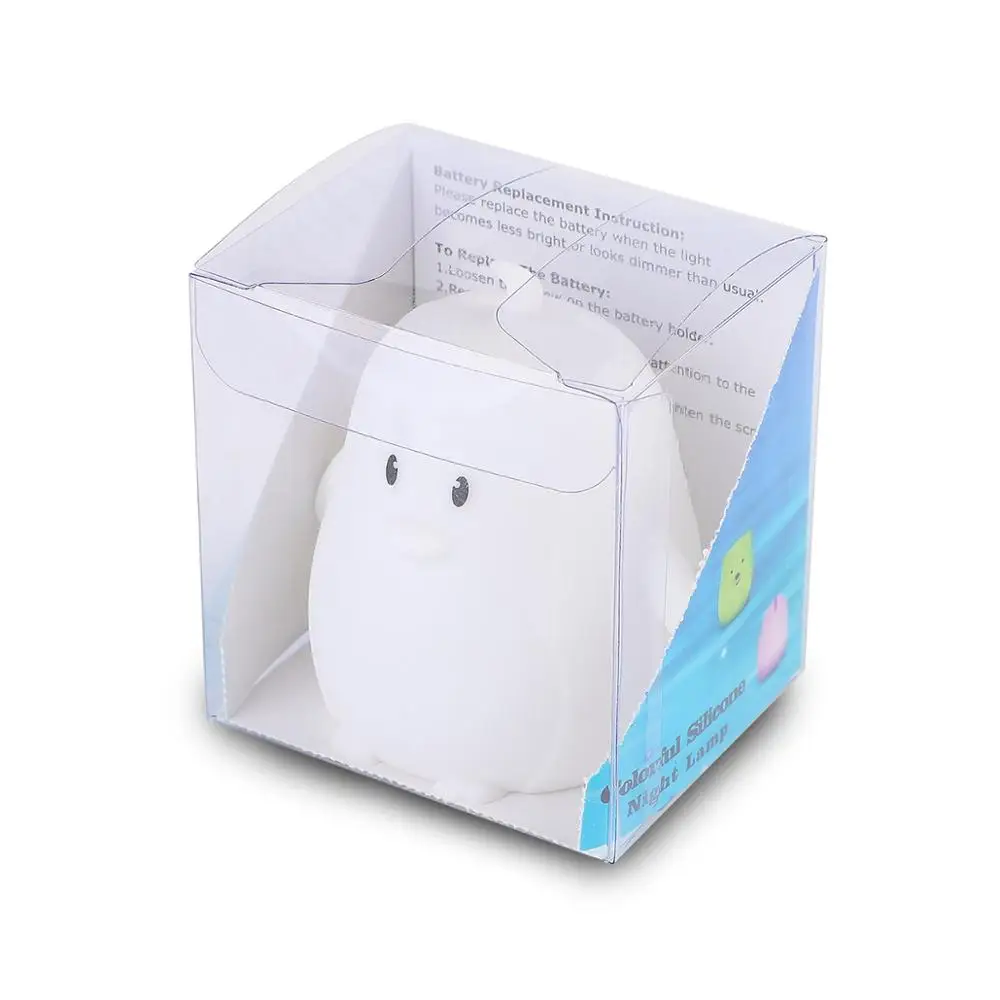  Mini Penguin LED Night Light 9 Colors 3 Modes Silicone Cartoon Animal Lamp Bedroom Bedside Lamp for - 32977554464