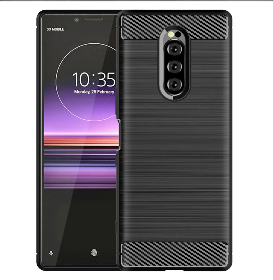 Мягкий ТПУ/углеродное волокно чехол для sony Xperia 20 2 чехол для Xperia 10 XA1 XA2 плюс XA3 ультра XZ3 XZ4 XZ1 компактный XZ XZ2 coque чехол