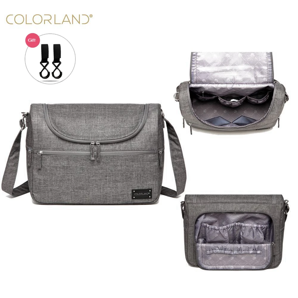 COLORLAND-sac à couches Hobos | Sac à couches multifonction étanche pour bébé de maternité + coussin à langer + sangles de poussette