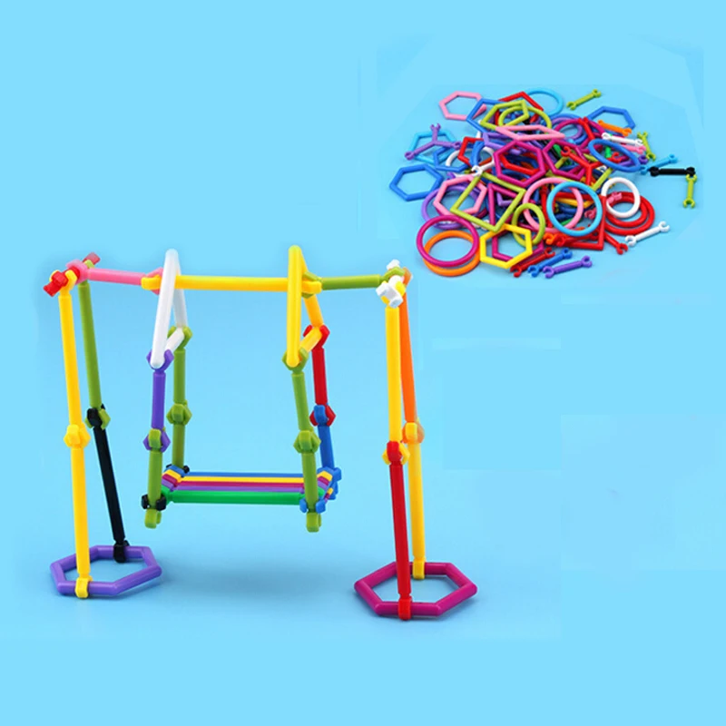135Pcs Montessori Baby Plastic Intelligence Sticks Educational Building Blocks DIY Early Learning Kids Toys for Children Gifts|toys for|toys