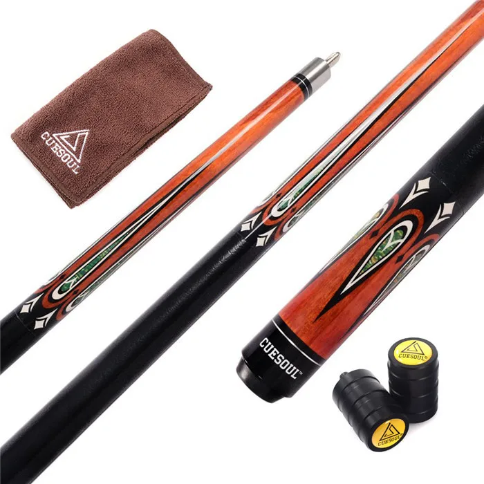 CUESOUL Billiard Cue 58 inch Canadian Maple Wood 1/2 Jointed Pool Cue