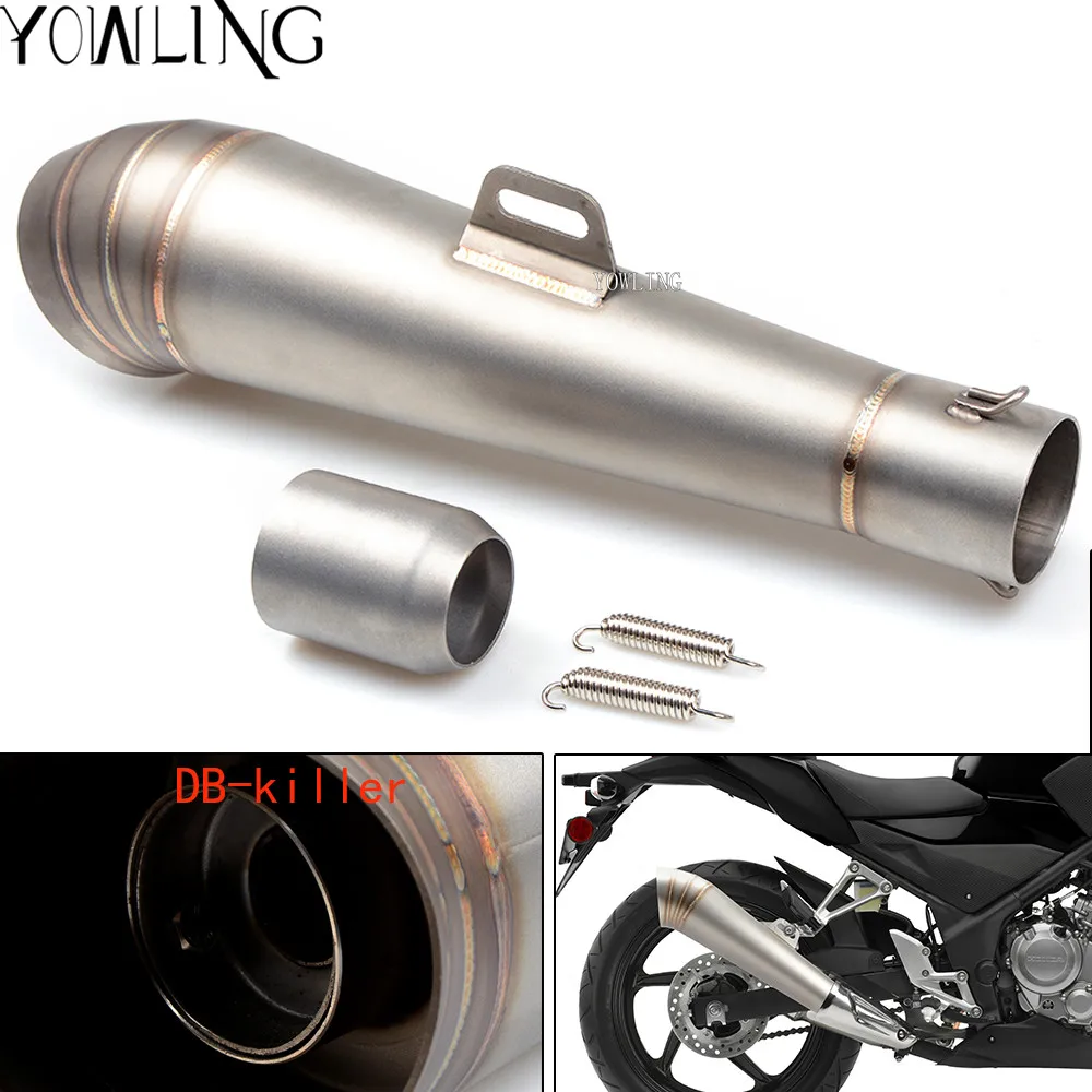 48.8MM Modified motorcycle exhaust pipe stainless steel fried tube exhaust pipe for Kawasaki Yamaha Suzuki Honda Ducati Harley