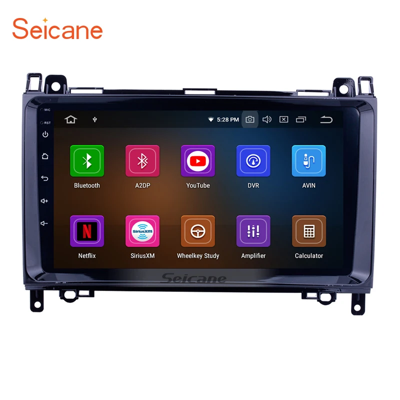 Excellent Seicane 1Din 9 inch  Android 9.0 Car Radio GPS Multimedia Player For VW Crafter Mercedes Benz Vito B150 B160 B170 B180 B200 0