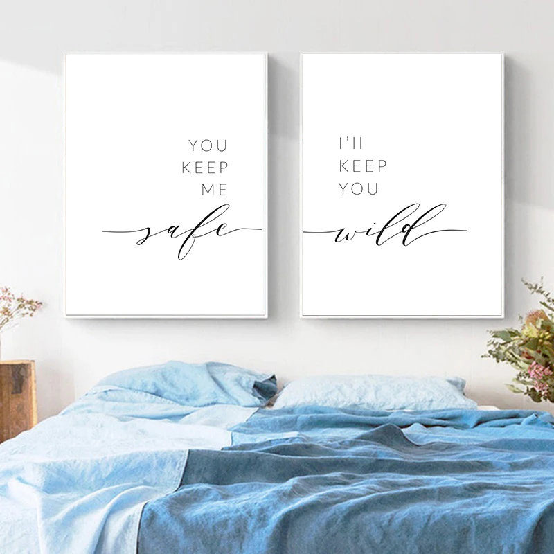 You Keep Me Safe I'll Keep You Wild Prints Bedroom Wall Decor