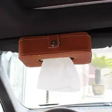 Автомобильный тканевый ящик козырек Тип pu Кожаный Автомобильный держатель для салфеток держатель салфетки автомобильный ящик для сиденья авто аксессуары козырек от солнца