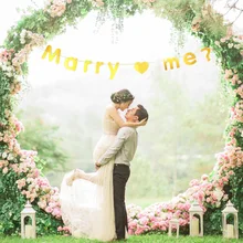 Бумага Творческий Marry Me баннер-гирлянда Свадебная вечеринка украшения вечерние поставки