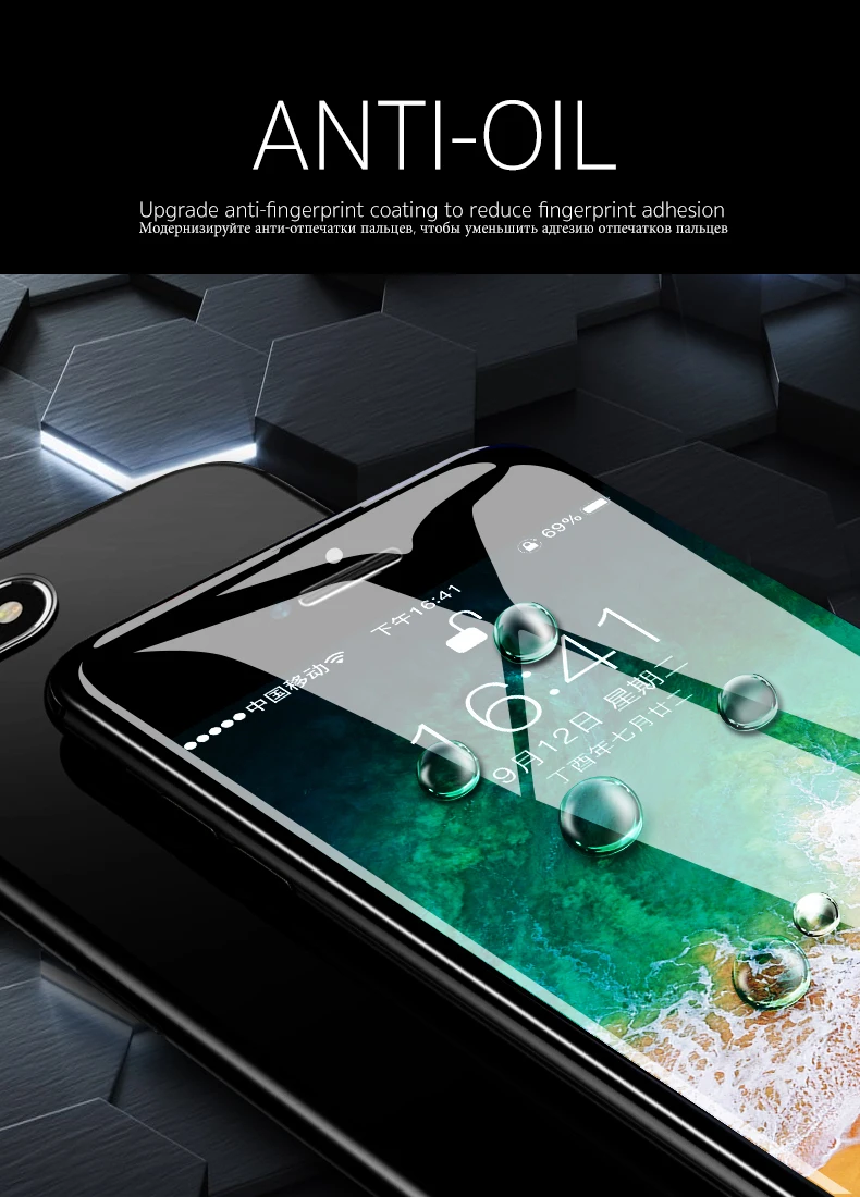 Защитное стекло для экрана vochoon для iphone Xs Max XR 8 7 6s Plus 10D полное покрытие краев защитное закаленное стекло