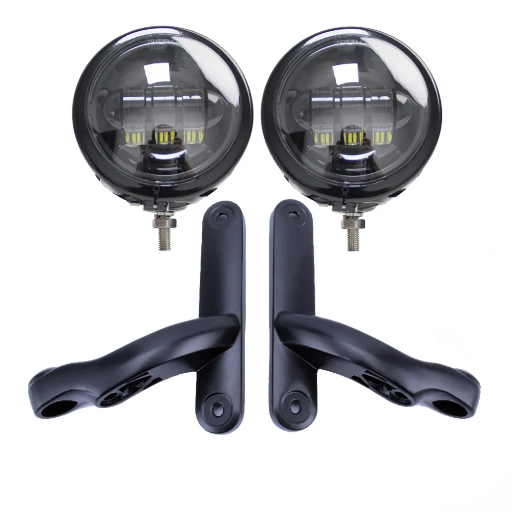 

1 Set 4.5" Inch Fog Light Bracket Housing Auxiliary Lighting Brackets Frame for '97~'13 Electra Glide and '94-later Road King
