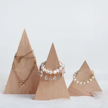Деревянный треугольник держатель для Ожерелья Цепочка Дисплей Стенд деревянная витрина для украшений стенд