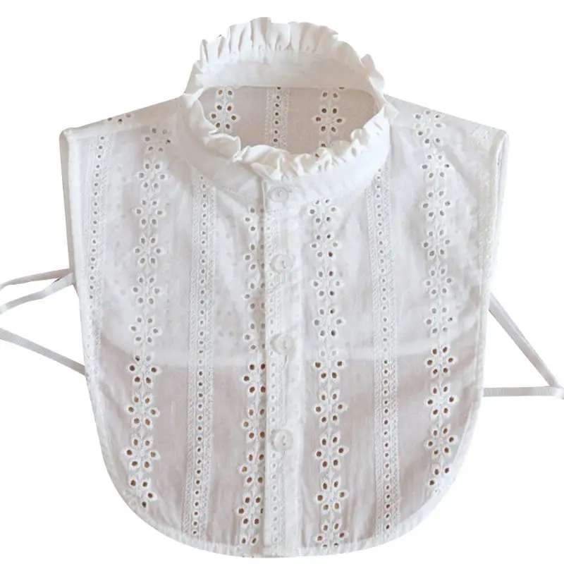 

Fashion Women Lace Collar Pure Color Detachable Lapel Choker Necklace Shirt Fake False Collar Blouse Sweatshirt Vest Accessories