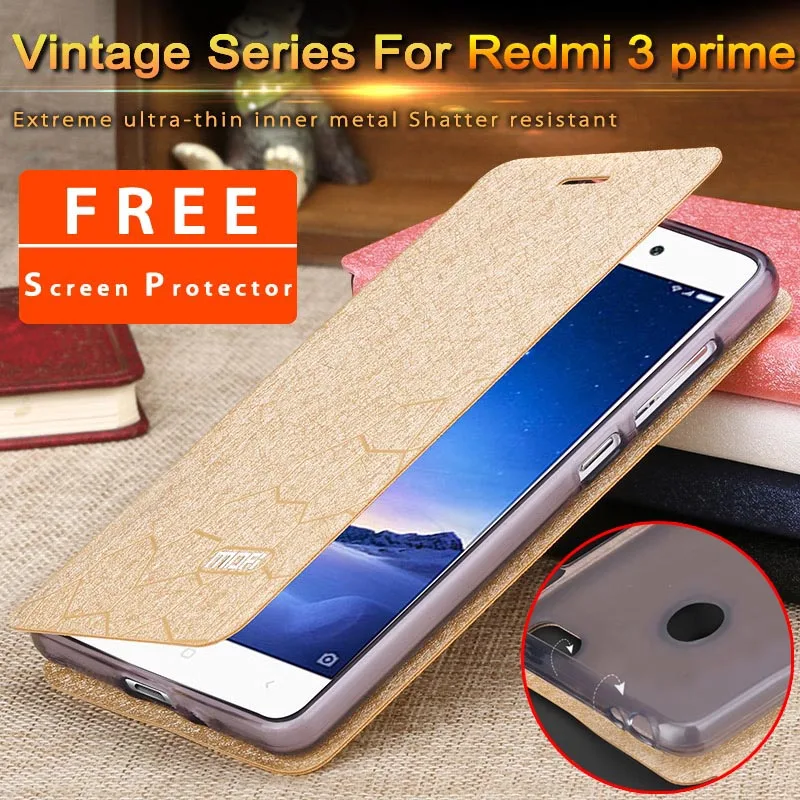 xiaomi redmi 3 pro cover xiaomi redmi 3 pro case leather flip silicone back cover mofi
