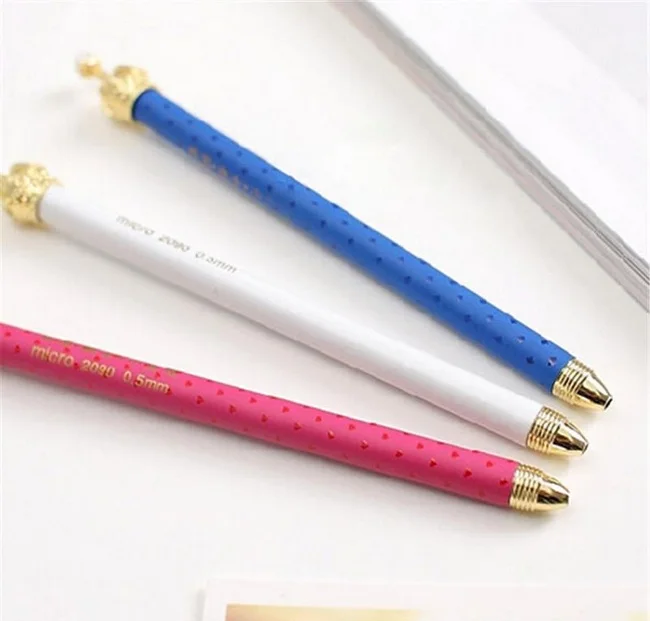 

0.4mm Blue Ink Crown Style Ballpoint Pens Office and School Pen for Kids Children Students