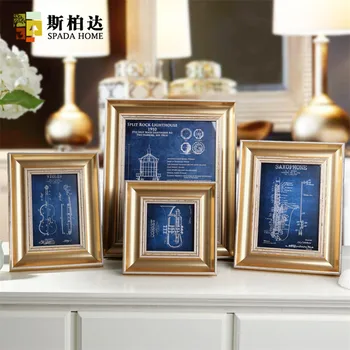 

European Style Photo Frame Picture Frame 4/6/7/10Inch Vintage Photo Frame for Picture Marcos Para Fotos Plastic Frame for Family