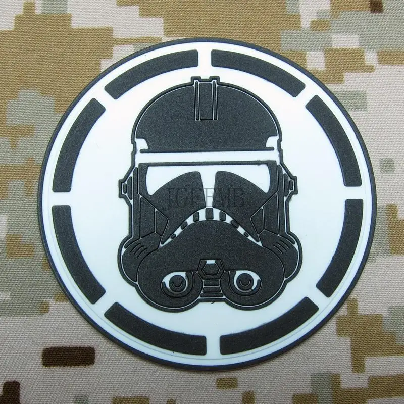 White Background Black Design Legion Imperial STORM TROOPER Logo 3D PVC patch Badges PB1793 New | Дом и сад