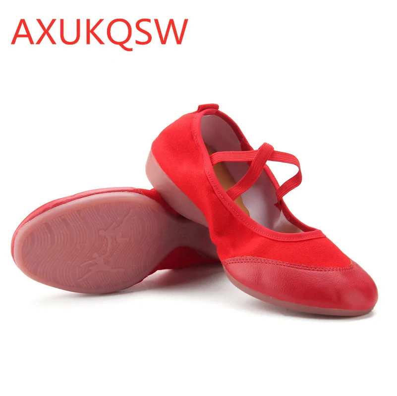 AXUKQSW/пожалуйста, купите только см 35 ~ 40 Домашняя ткань для девочек мягкая подошва обувь женские балетки Джаз скользящие Танцевальные