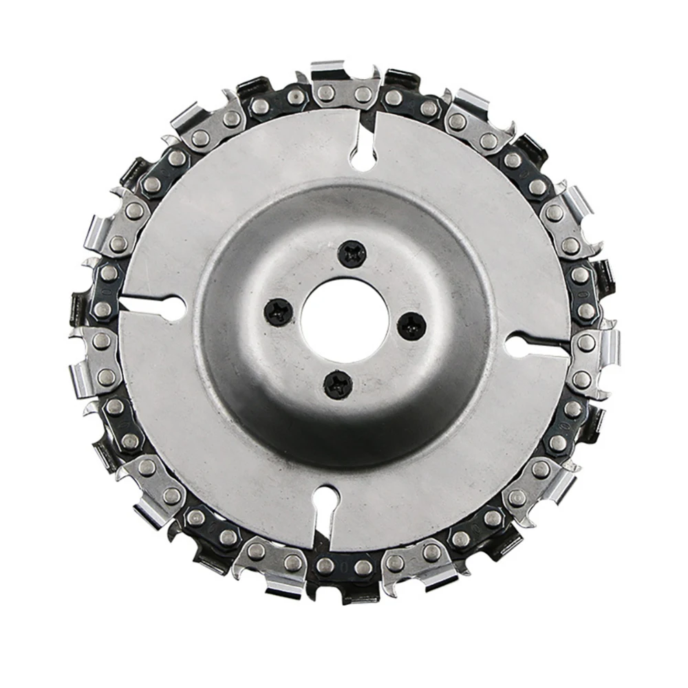 4 Inch Carbide Woodworking Chain Plate Tool Chain Saws Disc Multi-functional Wood Carving Disc Angle Grinding Tool Chain Grinder