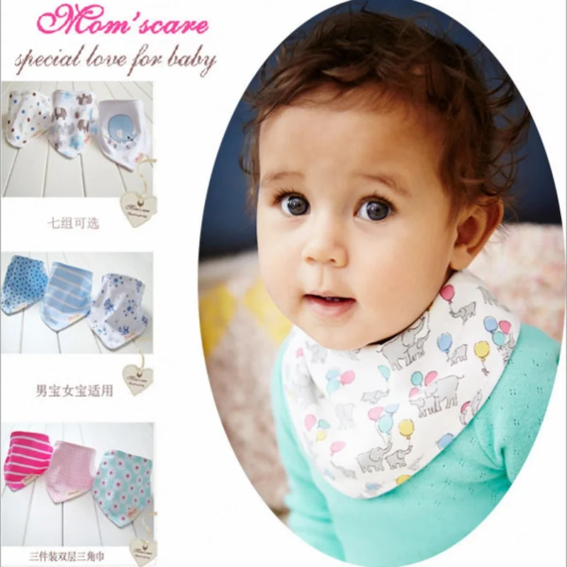 2017 Momscare Multifunctional Baby Bib Double Faced 100 Cotton