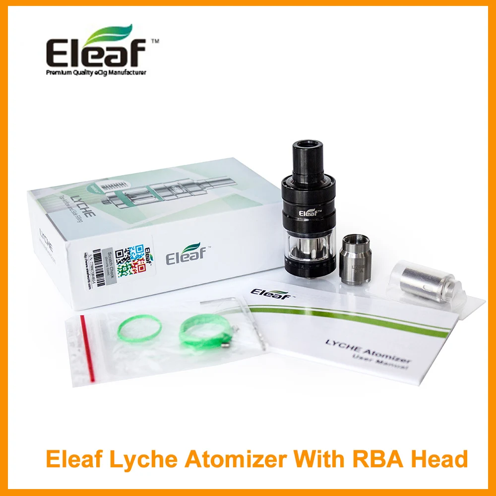 

Russian Warehouse Original Eleaf LYCHE Atomizer With RBA Head Rebuildable Atomizer 4ml Capacity Top Airflow filling E-cigs