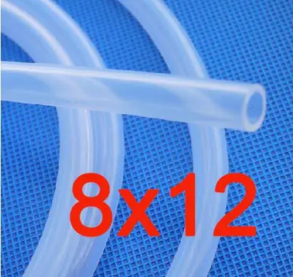 8x12 мм прозрачная силиконовая резиновая трубка для медицинского использования силиконовая труба