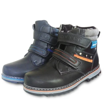 

Fashion 1pair Leather winter Snow Boots cotton-padded , -20 or -30 degree Children Sneakers, comfortable KID boy winter shoes