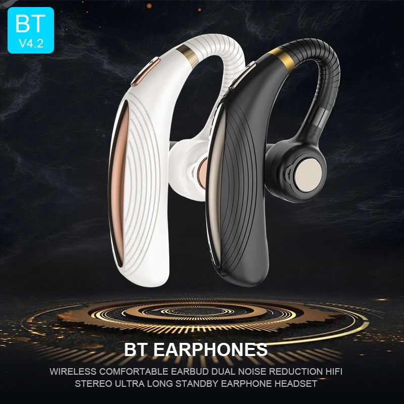 New Bluetooth Business Earbuds Dual Noise Reduction Wireless Earphones Earbud HiFi Stereo Ultra Long Standby Earphone Headset