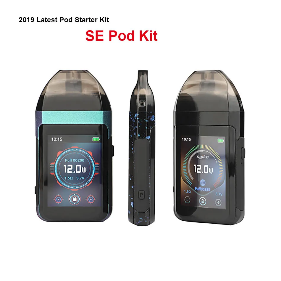 

2019 Latest Original Vape Kit SE Pod Starter Kit 650mah Vape Mod 2.0ml Pod 2.0 inch Full Touch Screen E-cigarette Pod cartridge