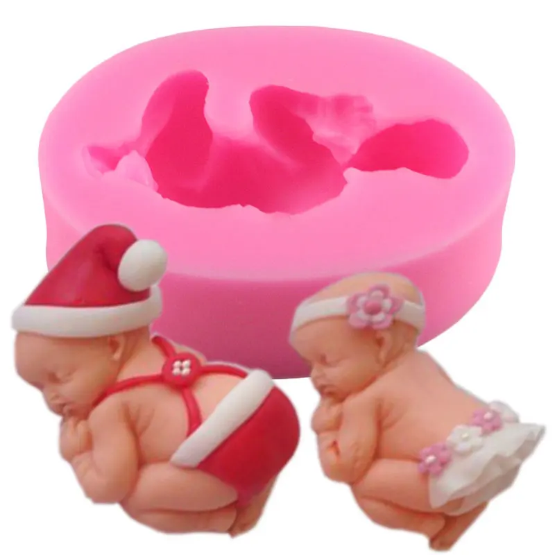 

3D Sleep Baby Handmade Soap Mold Candle Chocolate Cake Decorating Tools DIY Cookies Fondant Silicone Mold Fimo Silicone Mould