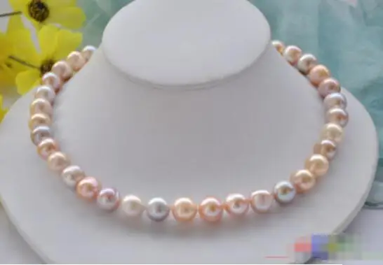

Hot sale new Style >>>>>AA++ Rare 17" 12mm round pink lavender freshwater pearl necklace