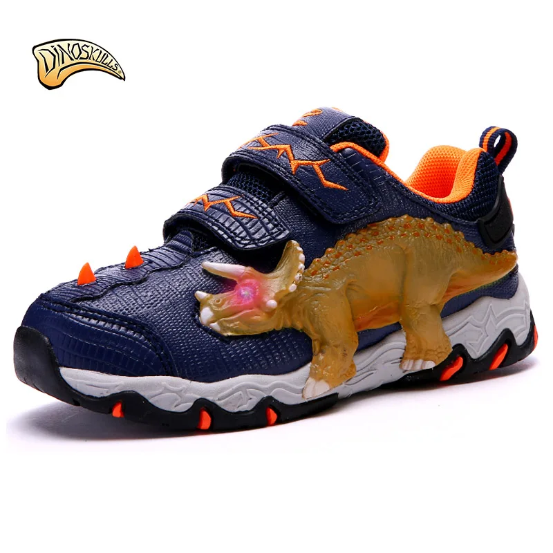 Dinoskulls/кроссовки с динозавром для мальчиков; детская Легкая спортивная обувь; обувь для мальчиков; детская обувь с героями мультфильмов; сезон осень; Новинка; 27-34 - Цвет: as pictures