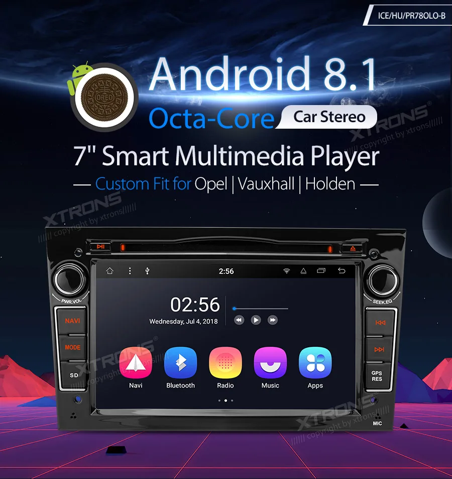 Top 7" Android 8.1 Octa Core Car DVD GPS Radio for Opel/Vauxhall/Holden Astra (H) 2004-2010 & Vivaro 2006-2010 & Meriva 2006-2008 0